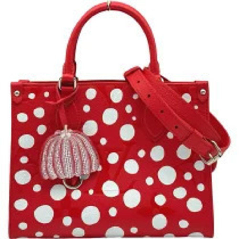 Louis Vuitton On The Go Yayoi Kusama Collaboration Red Empreinte Shoulder Bag